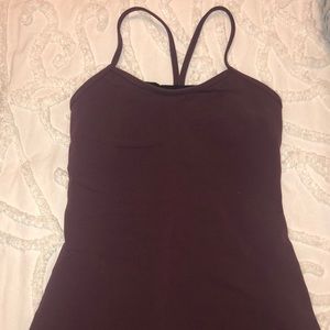 Lululemon Burgundy Power Y Tank